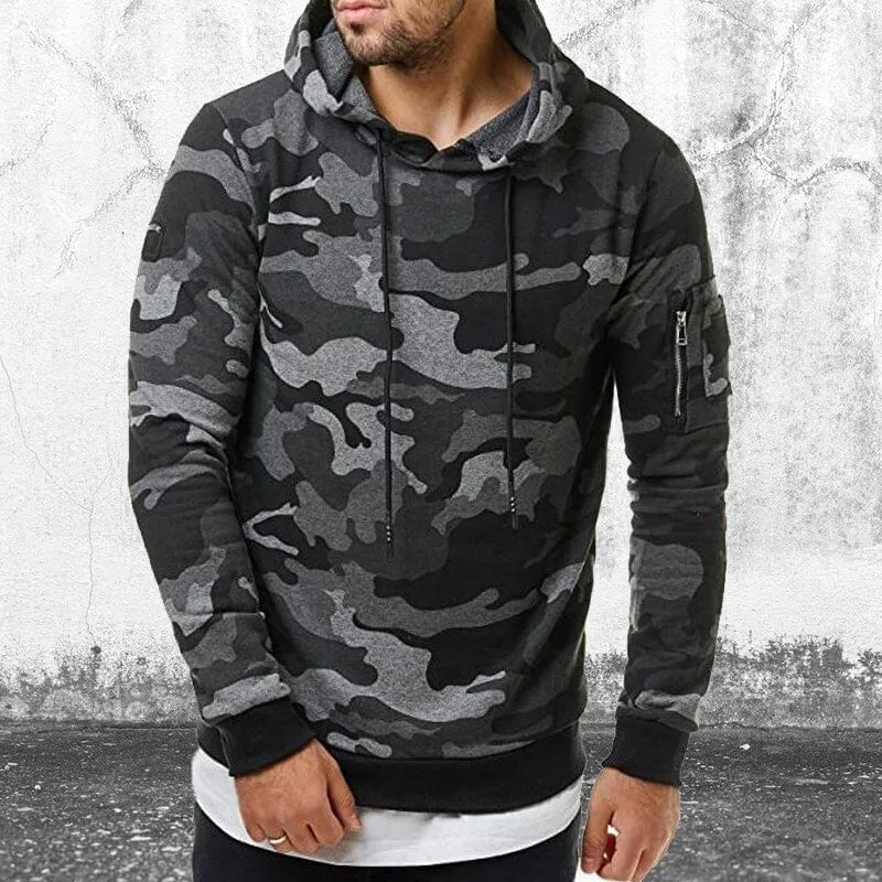 Camouflage Hooded Sweatshirt