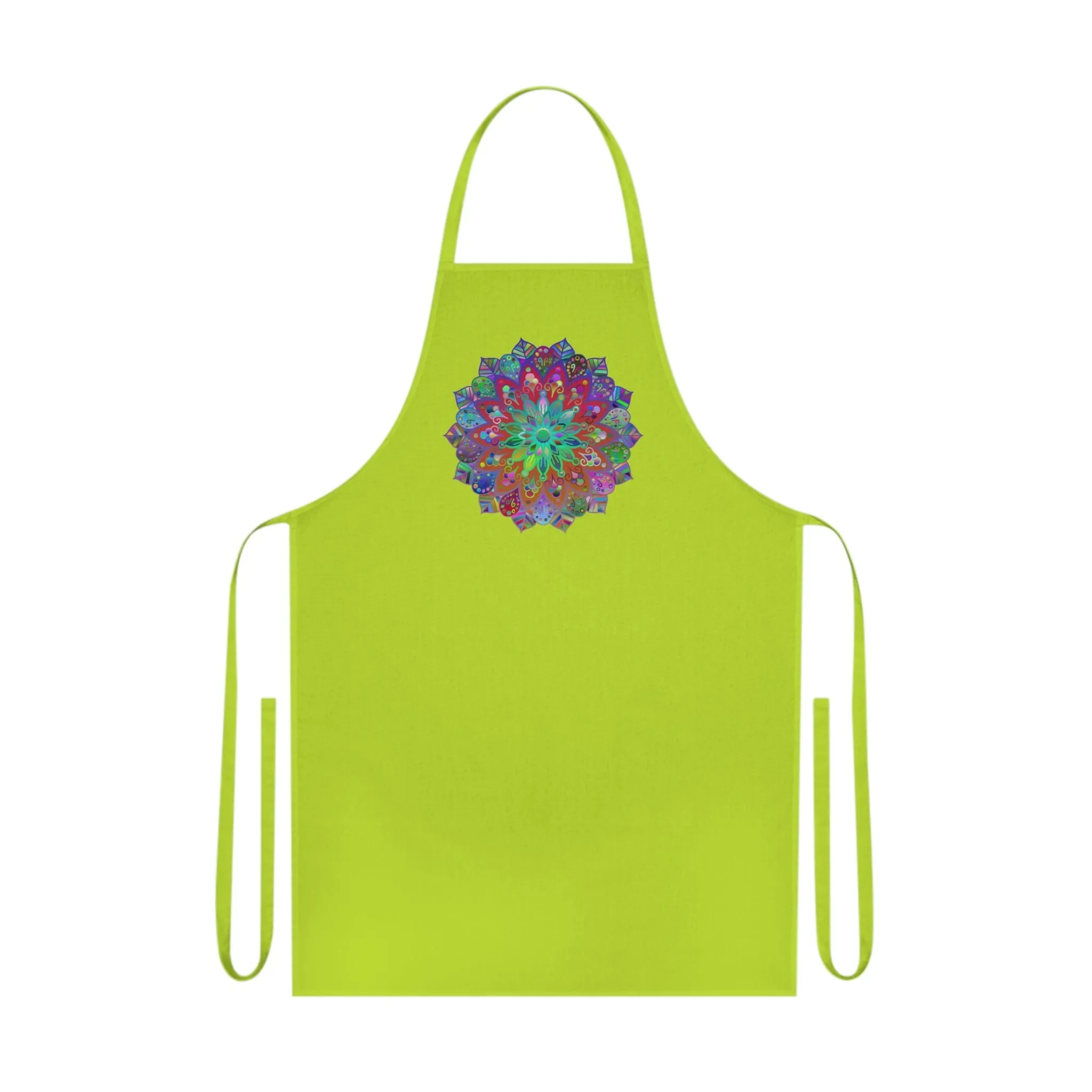Hand-Drawn Mandala Art Design Cotton Apron - Perfect for Chefs and Home Cooks