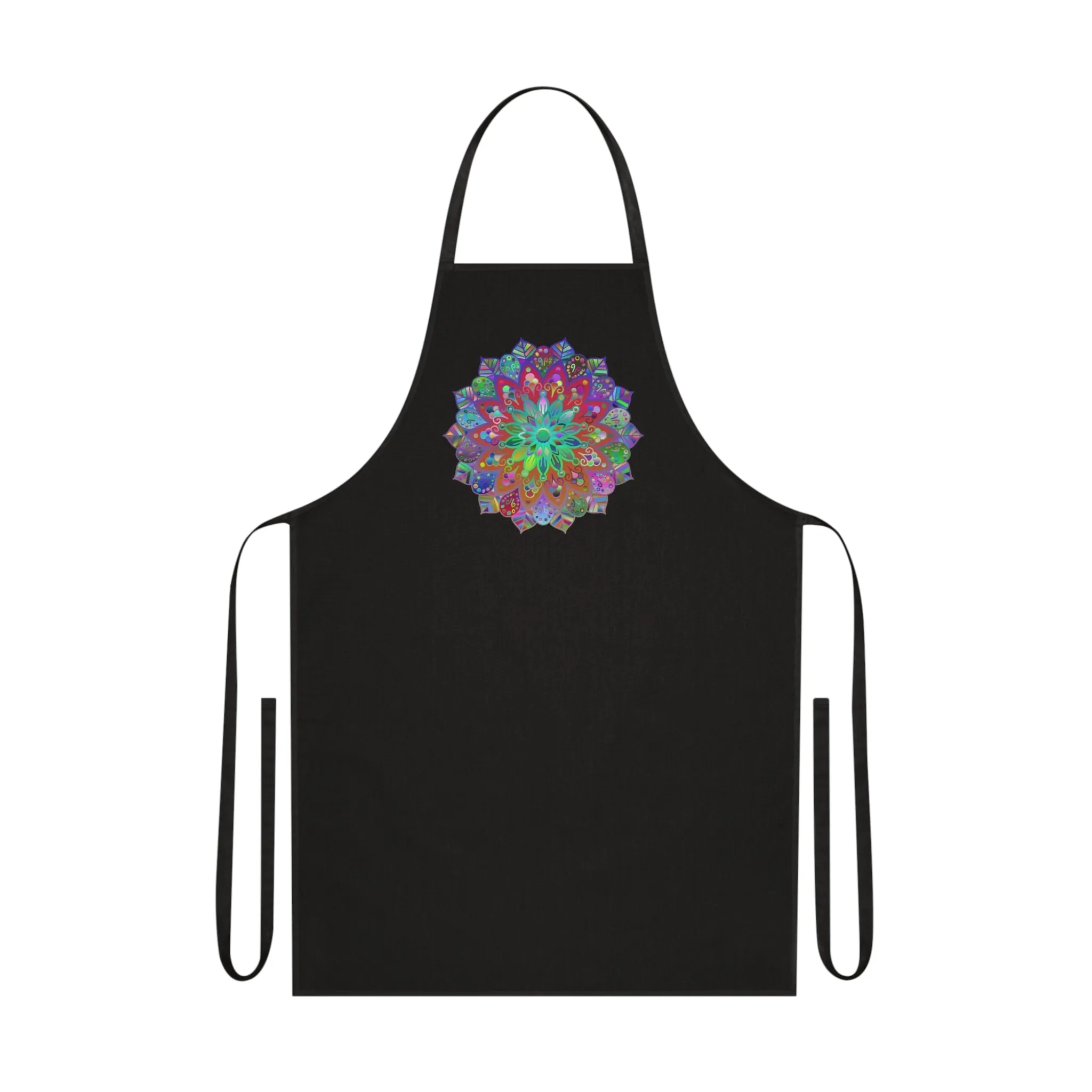 Hand-Drawn Mandala Art Design Cotton Apron - Perfect for Chefs and Home Cooks