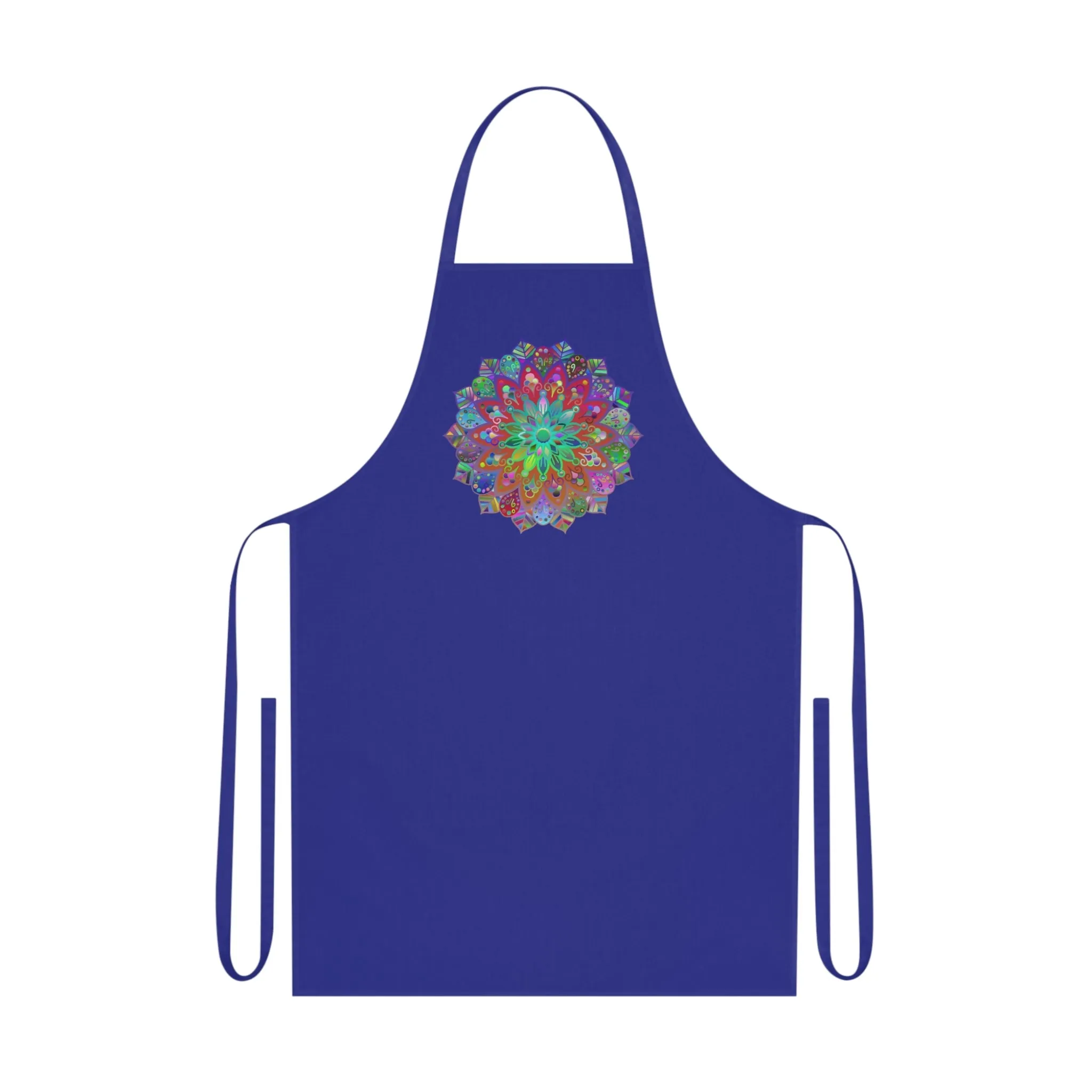 Hand-Drawn Mandala Art Design Cotton Apron - Perfect for Chefs and Home Cooks