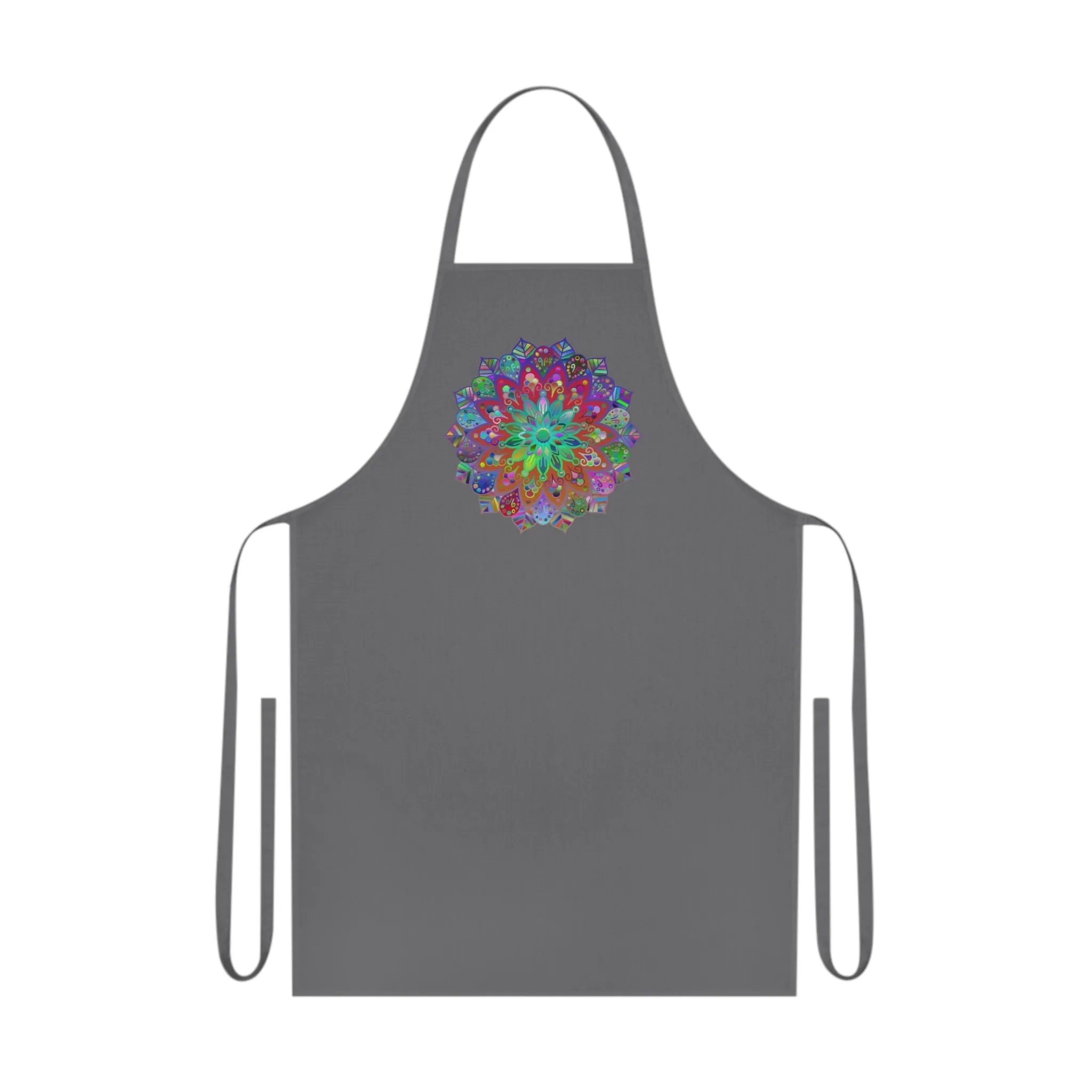 Hand-Drawn Mandala Art Design Cotton Apron - Perfect for Chefs and Home Cooks