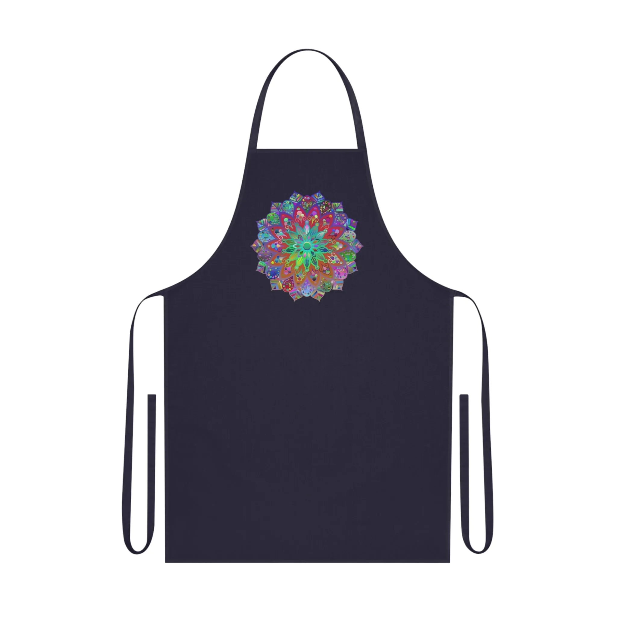 Hand-Drawn Mandala Art Design Cotton Apron - Perfect for Chefs and Home Cooks
