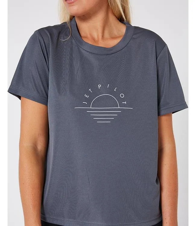 Jetpilot Pacer Hydro Ladies Tee (2024) - Charcoal