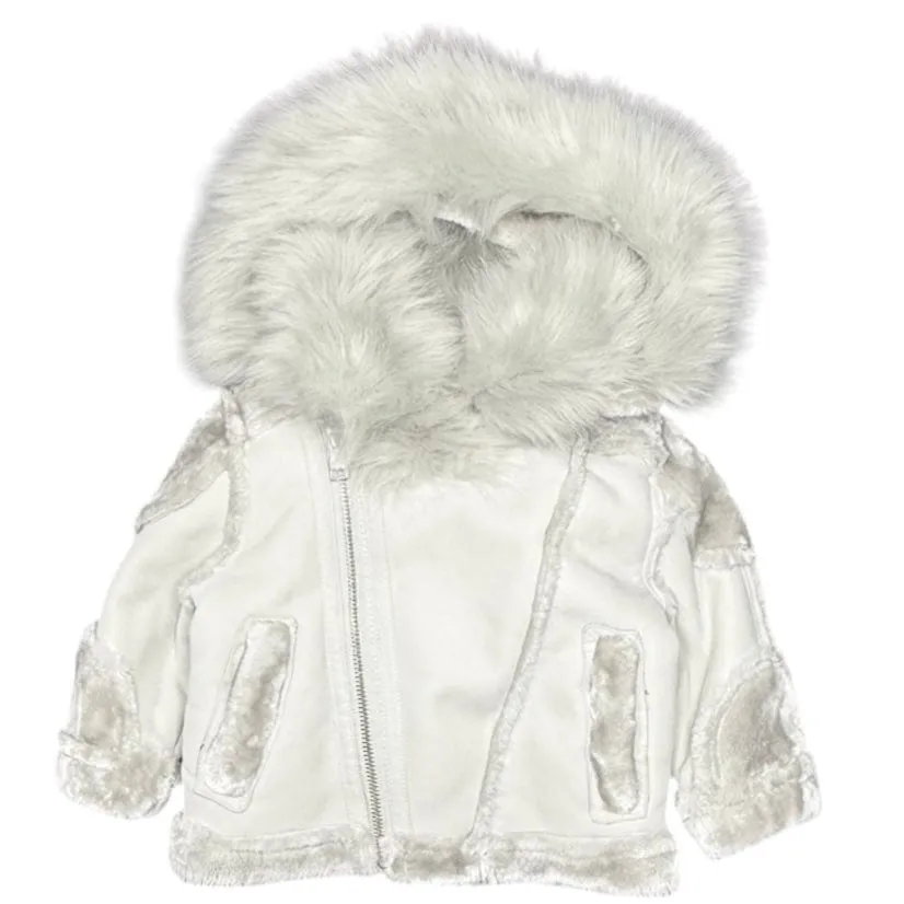 Kids Jordan Craig El Jefe Shearling Moto Jacket (Arctic Wolf) 91625K