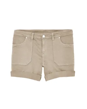 Macau Rolled Wide Cuff Short | Tan