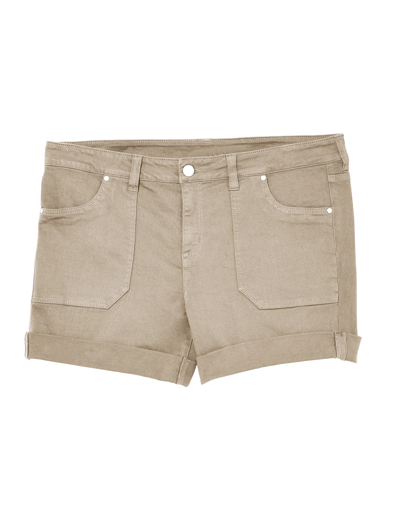 Macau Rolled Wide Cuff Short | Tan