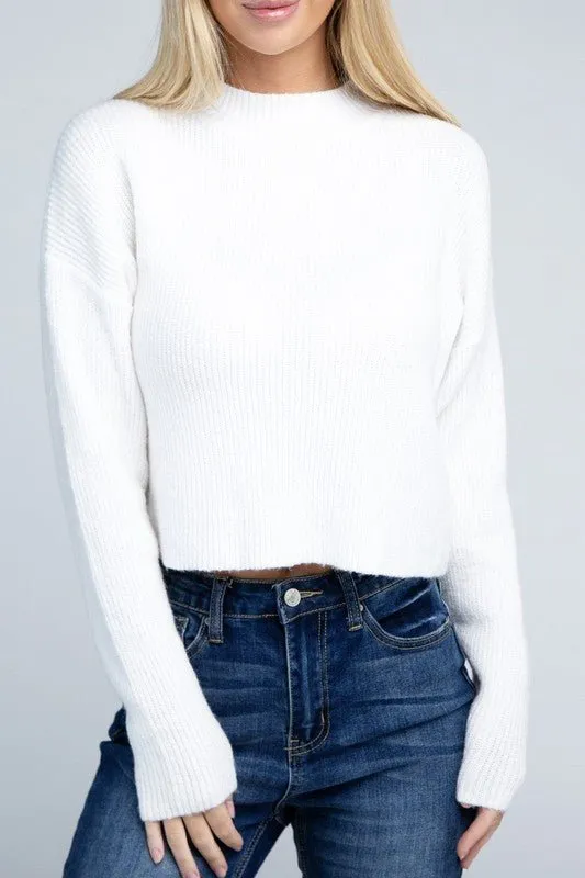 Mock Neck Pullover Sweater